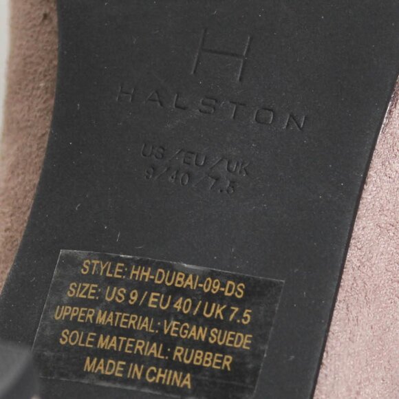 HALSTON Dubai Vegan Suede Tassel Kitten Heel Pumps 9 - Picture 5 of 5